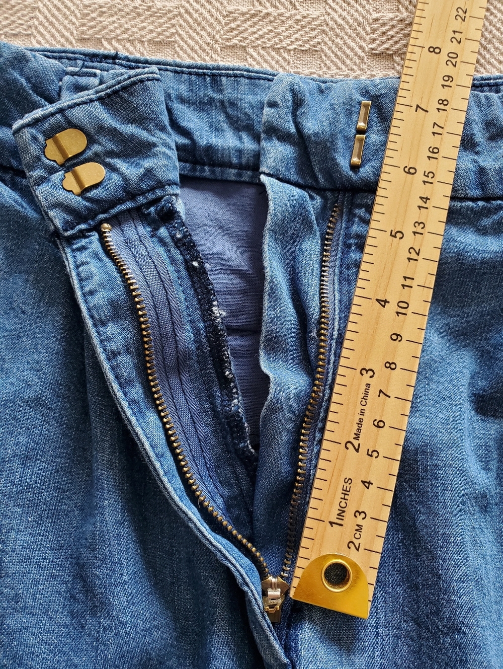 Old Navy Extra High-Rise Wide Leg Jeans Adjustable Waist SZ 8 - Picture 9 of 13